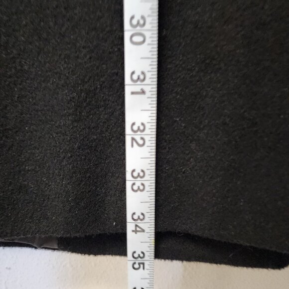 Mark Reed Jacket Coat Pure Wool Black 8 Longline Midi Classy Vintage Old Money - Picture 8 of 12